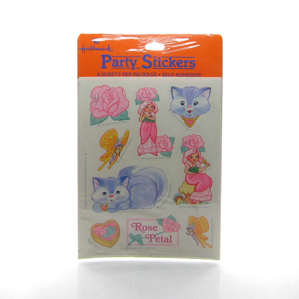 Rose Petal & Pitterpat Party Stickers Vintage 1983 Mint in Package Sticker Sheets