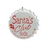 Santa's Club Soda vintage 1994 bottle cap ornament