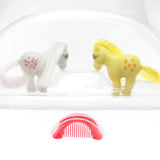 World's Smallest My Little Pony retro Butterscotch and Snuzzle ponies with comb