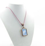 Reversible Necklace with Mirror Glass