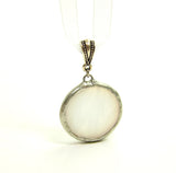 Full moon stained glass pendant-necklace