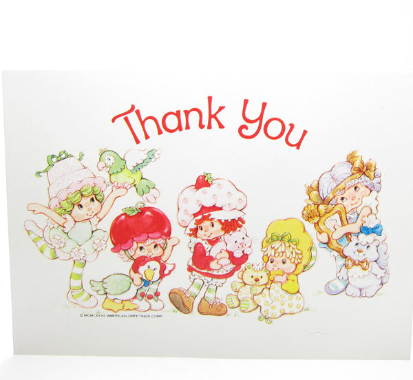 Strawberry cake様♡ありがとうございます♡ Thank You Postcard with Strawberry Shortcake & Friends | Brown