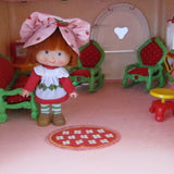 Red rug for Strawberry Shortcake Berry Happy home dollhouse