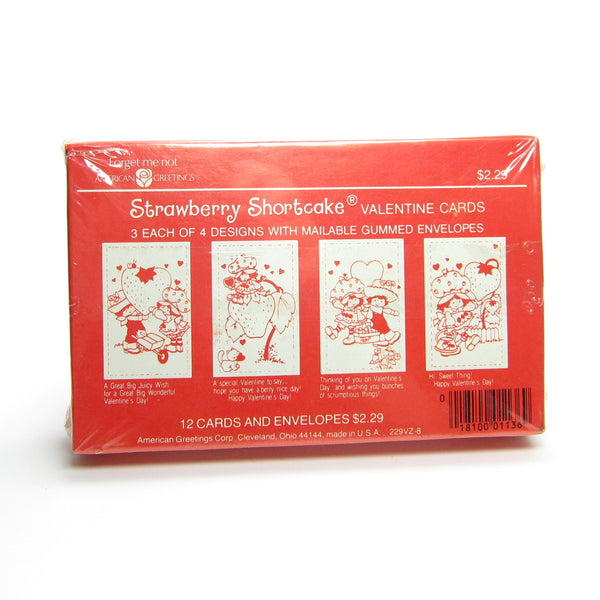 Strawberry Shortcake Valentine's Day Boxed Set of 12 Cards with Envelo ...