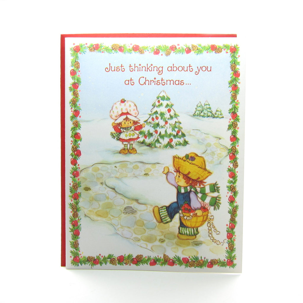 Strawberry Shortcake Christmas Greeting Card with Huckleberry Pie