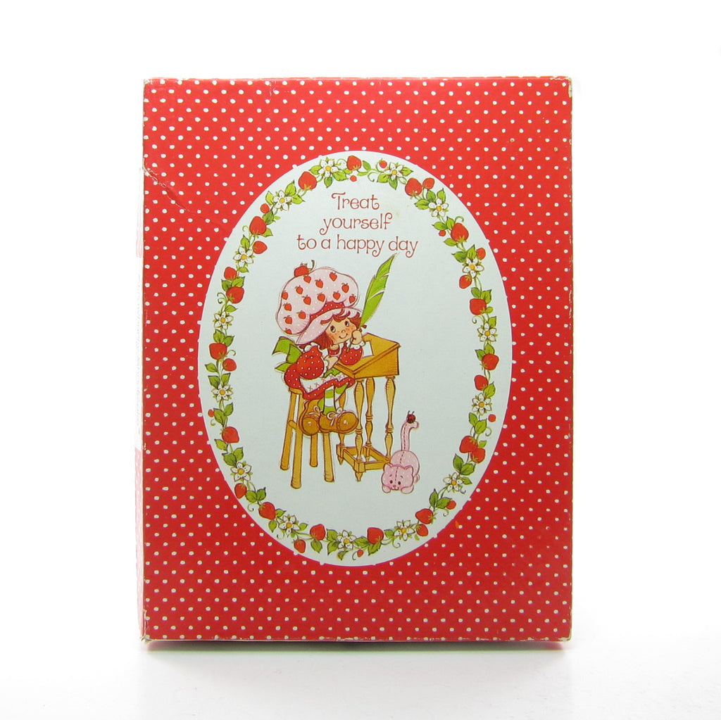 Strawberry Shortcake Stationery Set with Paper & Envelopes - "Treat Yourself to a Happy Day"