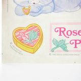 Vintage 1983 Rose Petal place sticker sheet