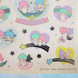 Vintage 1984 unused Little Twin Stars sticker sheet