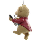 Hallmark teddy bear playing fiddle 1991 ornament