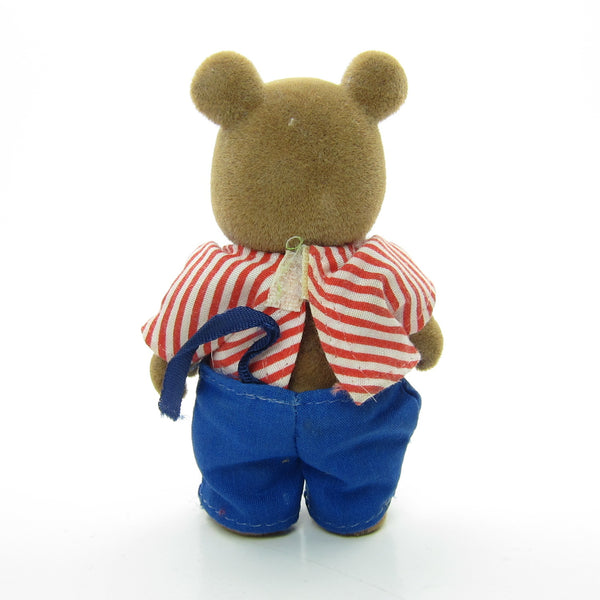Maple Town Bobby Bear Flocked Animal Figure with Red & White Shirt 