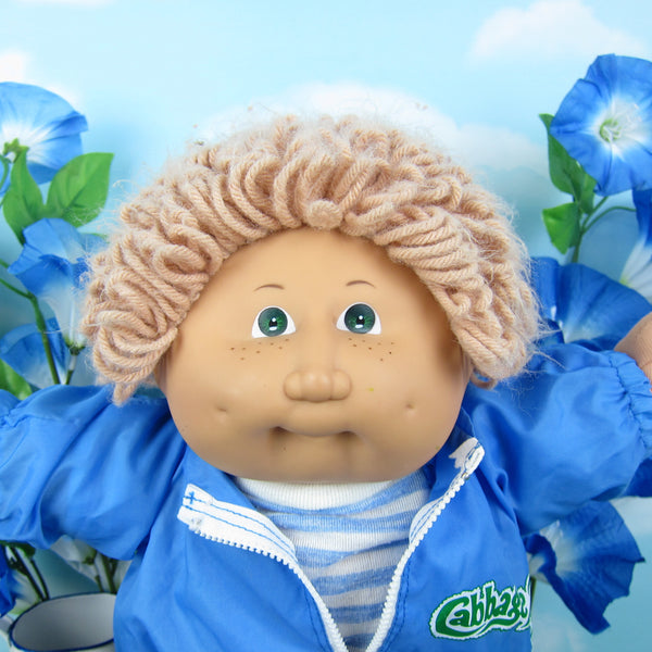 Cabbage Patch Kids Doll Boy Light Brown Hair Green Eyes