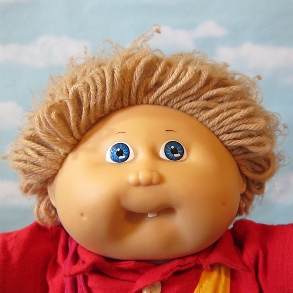 Cabbage Patch Kids Doll Boy, Light Brown Hair, Blue Eyes, Tooth