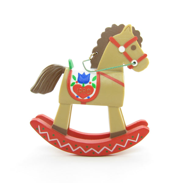 1980 hallmark shop rocking horse ornament