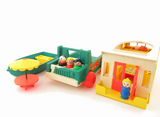 Play Family Camper with boat, truck, and picnic table