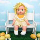White baby booties for lemon meringue blow kiss doll