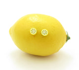 Yellow polymer clay lemon slice earrings