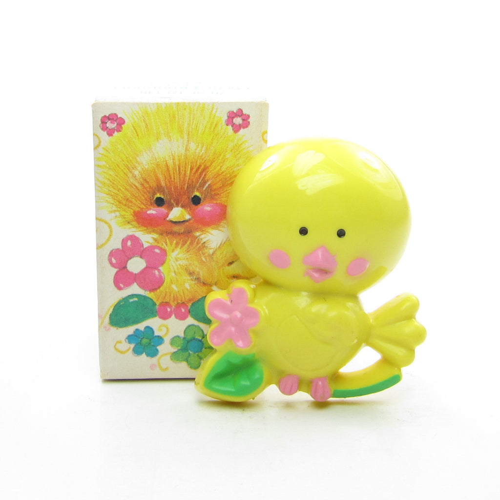 Chicken Little Pin Pal Vintage Avon 1975 Easter Chick Children's Lapel with Fragrance Glacé