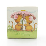 Rain or Shine vintage Avon candle with mice under flower