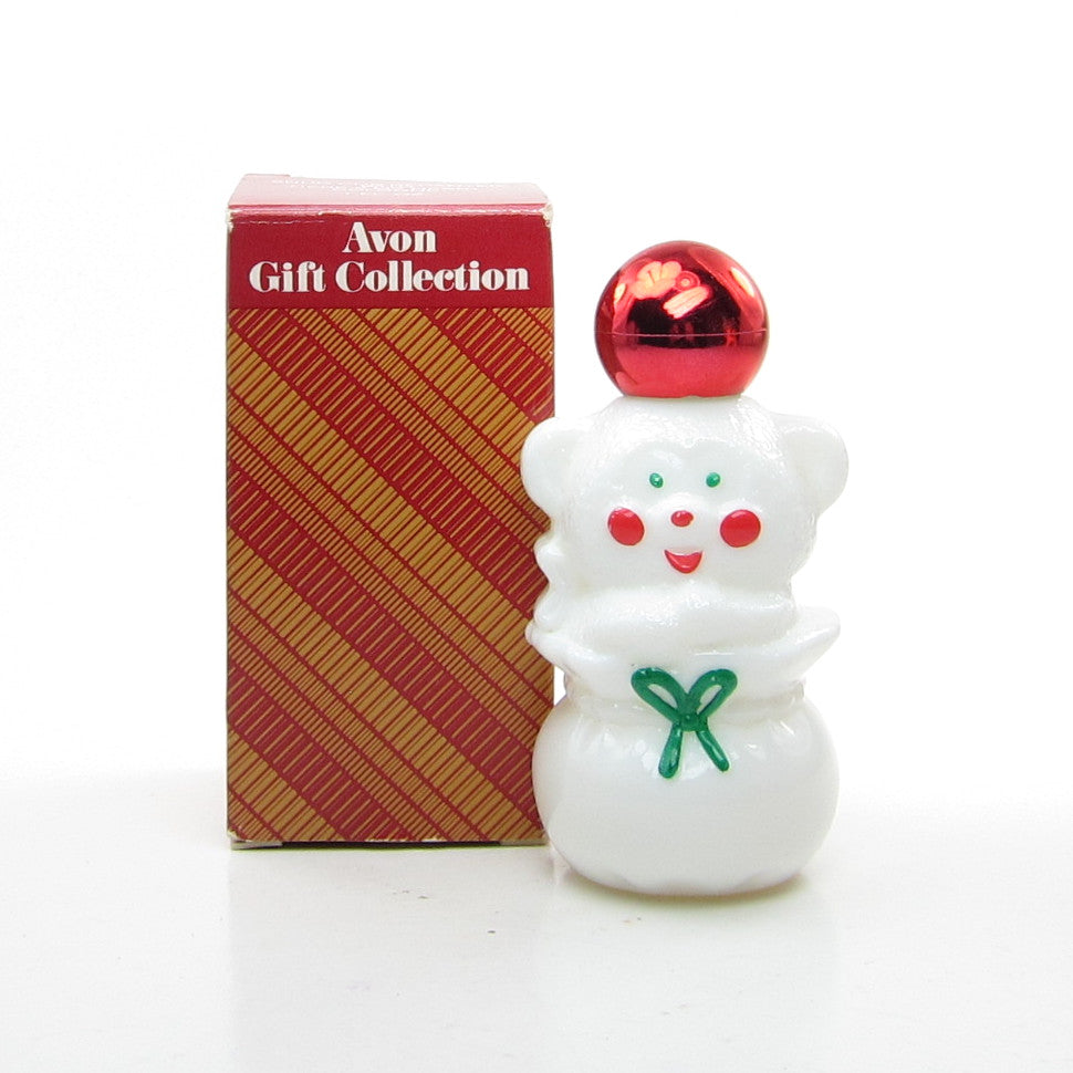 Avon Snug Cub Vintage Christmas Here's My Heart Cologne Bottle