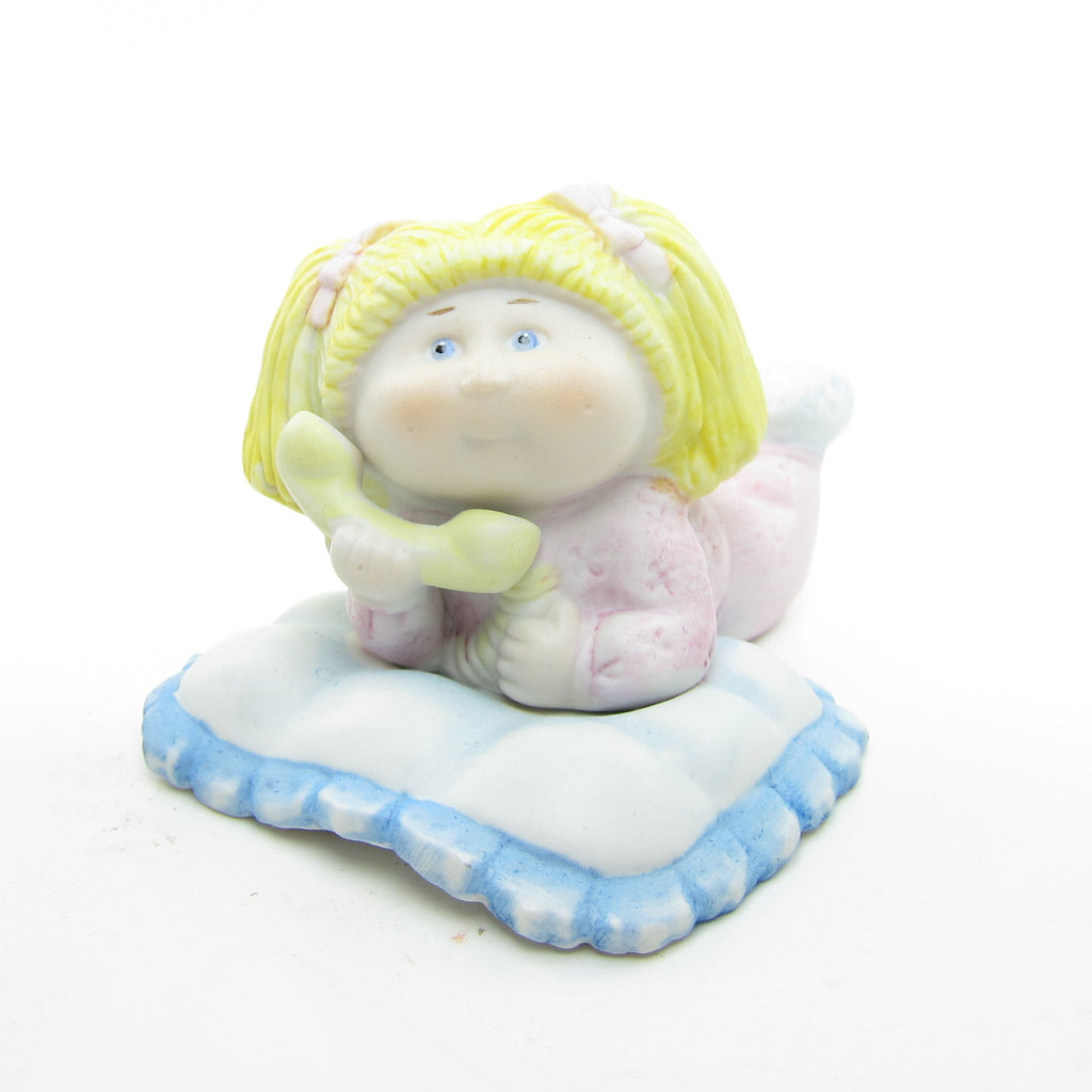 Cabbage Patch Kids "Pillowtalk" Vintage 1985 Porcelain Figurine Girl Talking on Phone