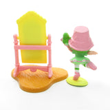 Lime Chiffon and Parfait Parrot Dancing in the Mirror Deluxe Miniature Figurine set