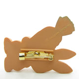 Hallmark brown bunny rabbit with carrot lapel pin