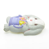 Hallmark bunny rabbit pin with watering can and flowers