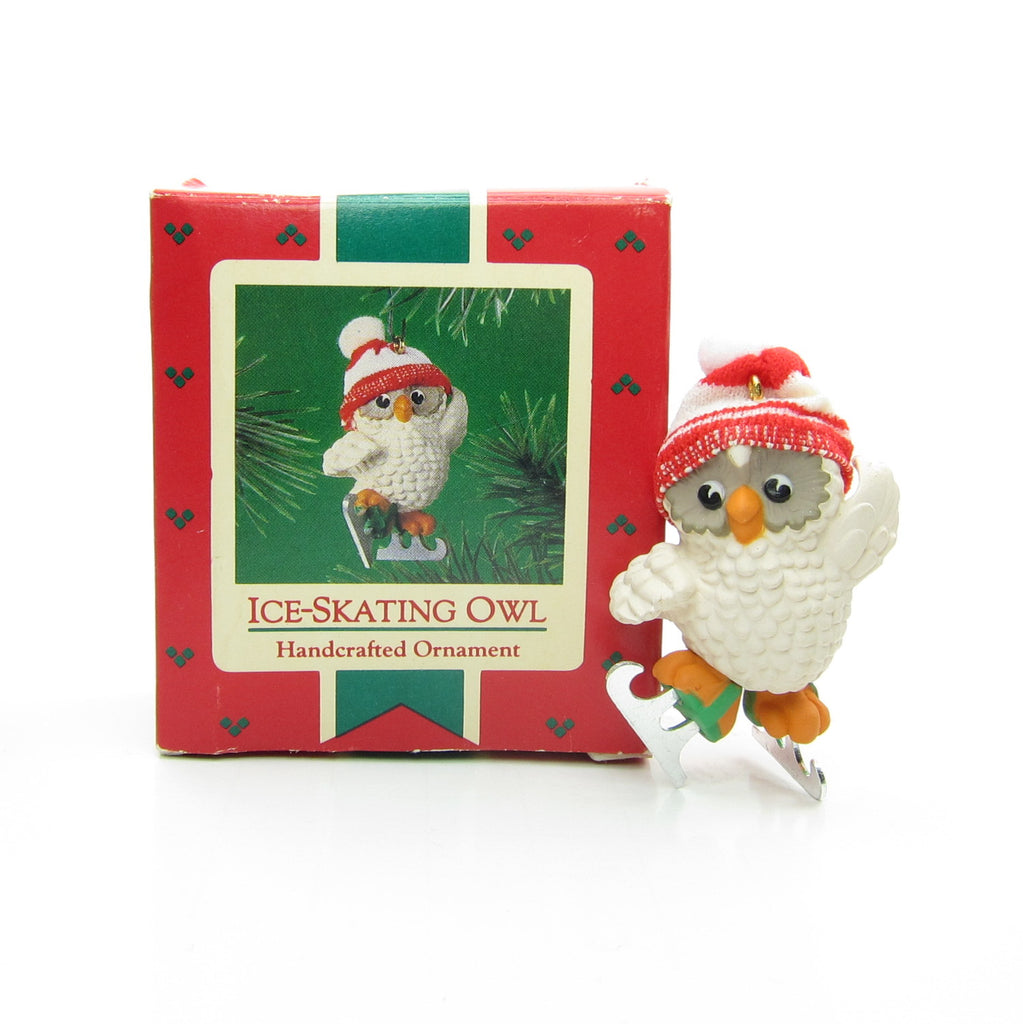 Ice-Skating Owl Ornament Vintage Hallmark 1985 Christmas Tree Decoration