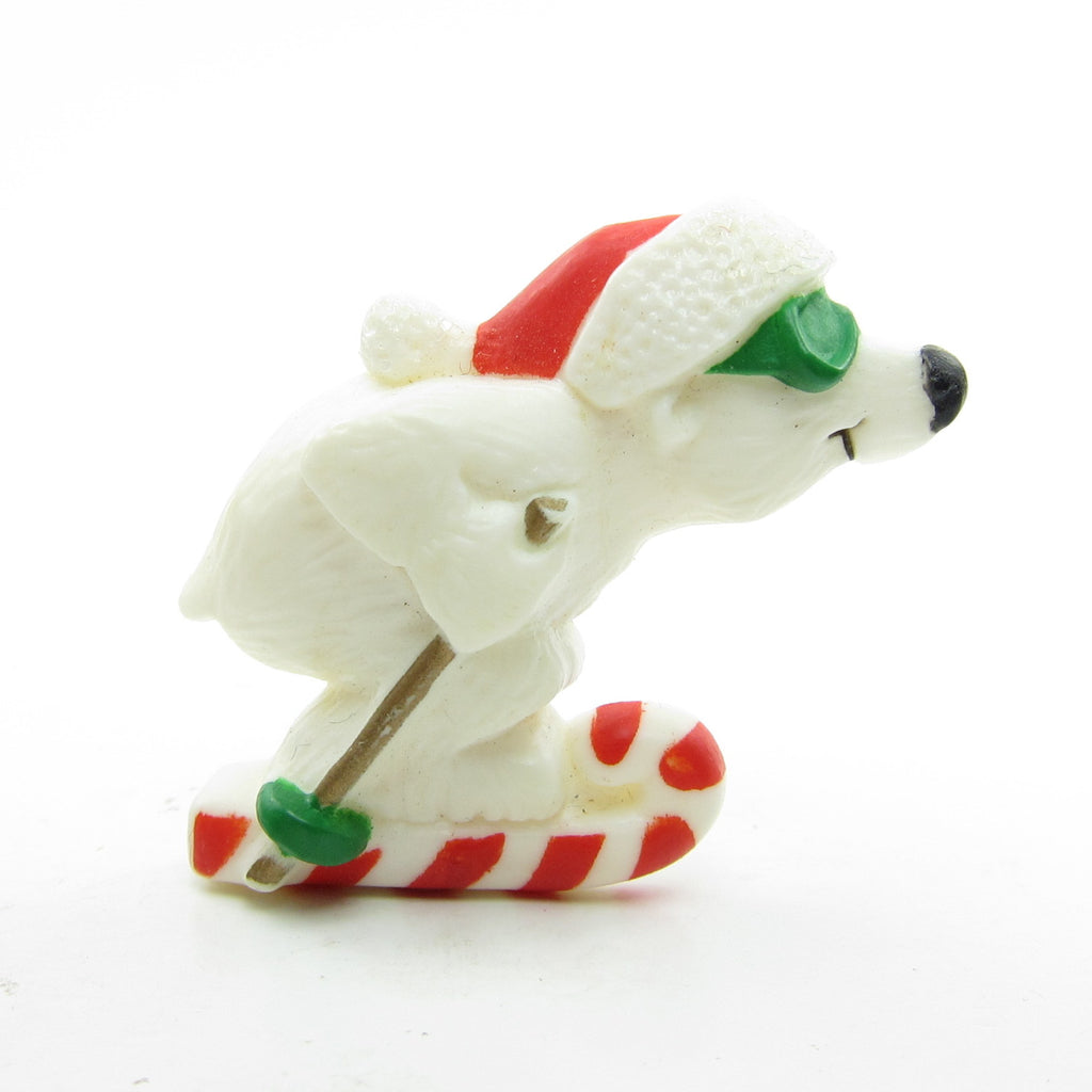 Polar Bear Skiing on Candy Cane Skis Vintage Hallmark 1983 Lapel Pin