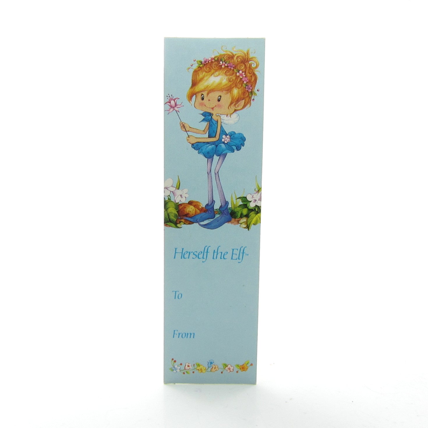 Herself the Elf vintage bookmark with To and From spaces