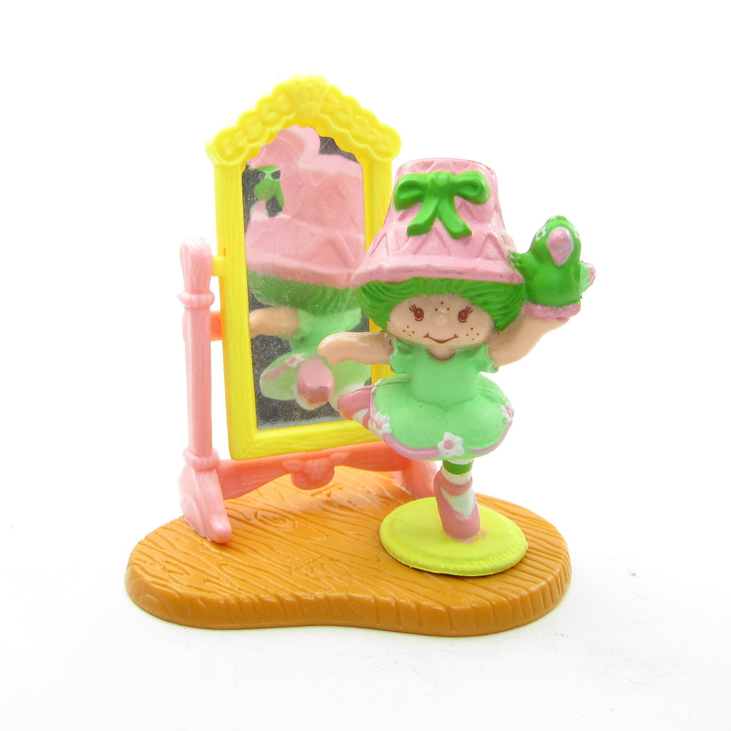 Lime Chiffon & Parfait Parrot Dancing in the Mirror Deluxe Miniature Figurine Set