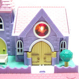 Vintage Polly Pocket wedding chapel light-up stained glass window