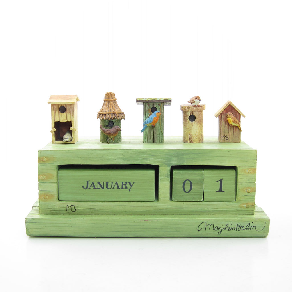 Marjolein Bastin Birdhouses Perpetual Block Calendar Hallmark Desk Decor