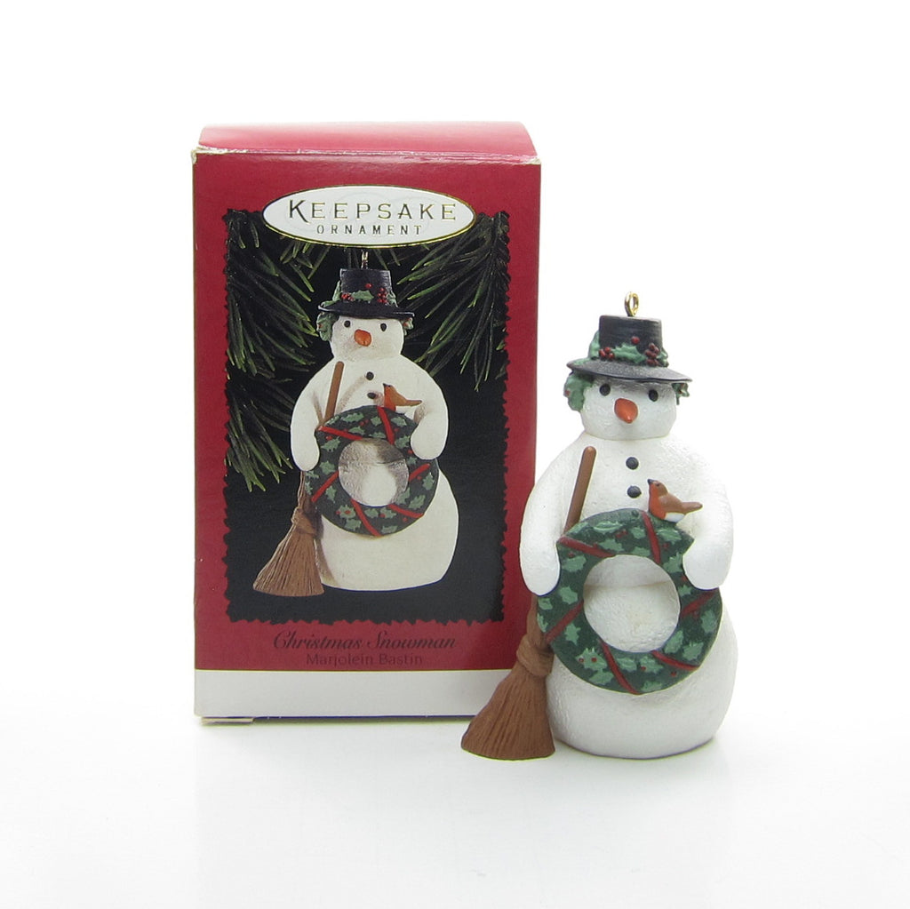 Christmas Snowman Marjolein Bastin 1996 Hallmark Keepsake Ornament