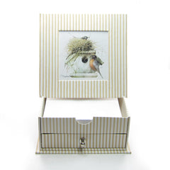 Marjolein Bastin Robins, Nest & Birdhouse Note Caddy Set with Notepaper