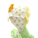 Mint Tulip Party Pleaser doll with hat factory attached to head