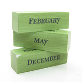 Month blocks with chip for perpetual calendar