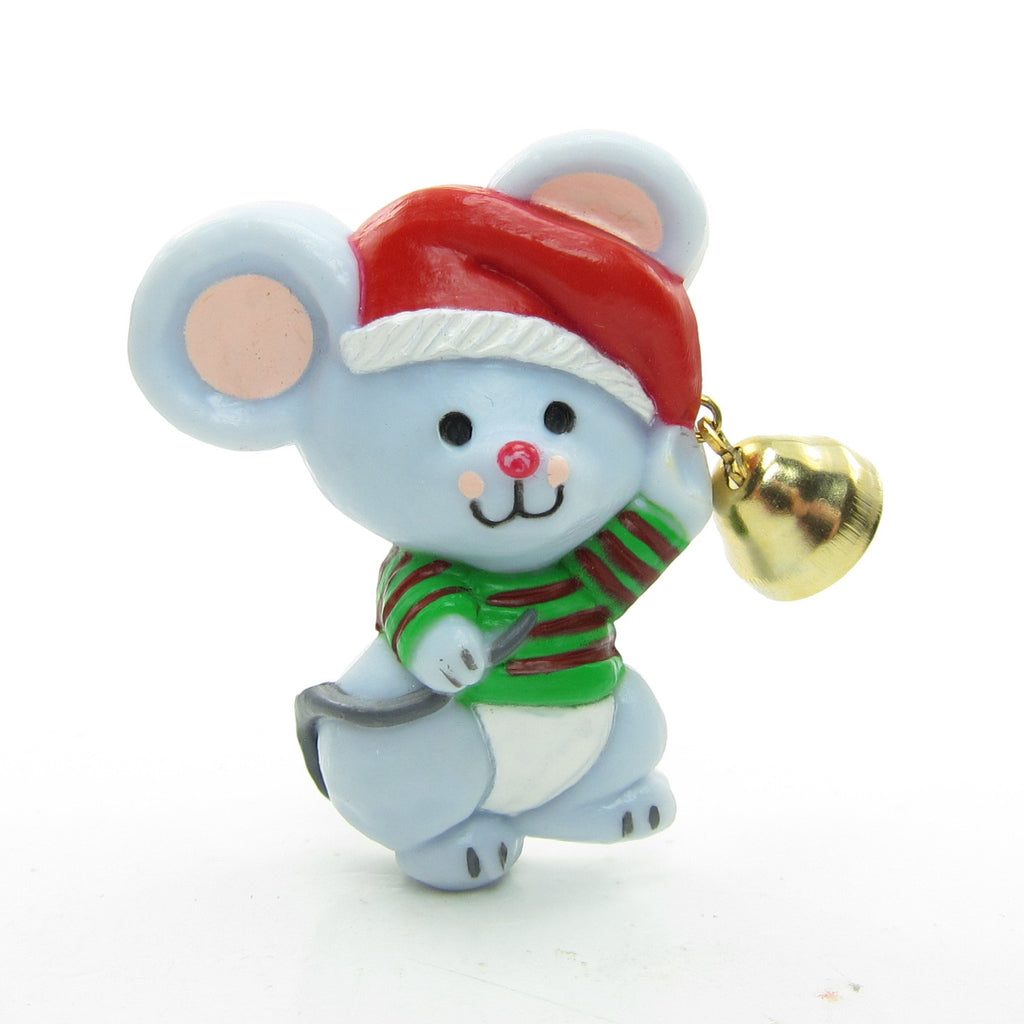 Mouse with Jingle Bell & Santa Hat Hallmark Christmas Lapel Pin