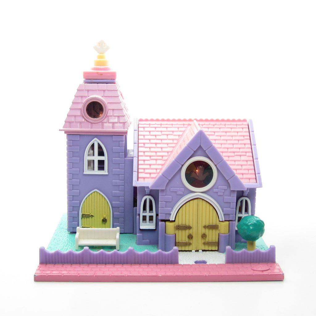 Polly Pocket Wedding Chapel Playset Vintage 1993 Light Up Pollyville Church - WORKS