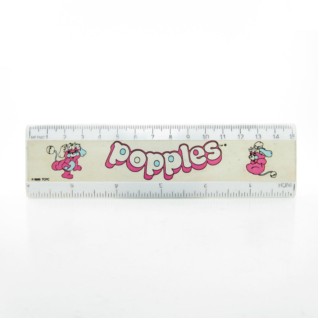 Popples Vintage 1986 6-Inch Plastic Ruler