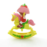 Strawberry Shortcake on a rocking horse deluxe miniature figurine set