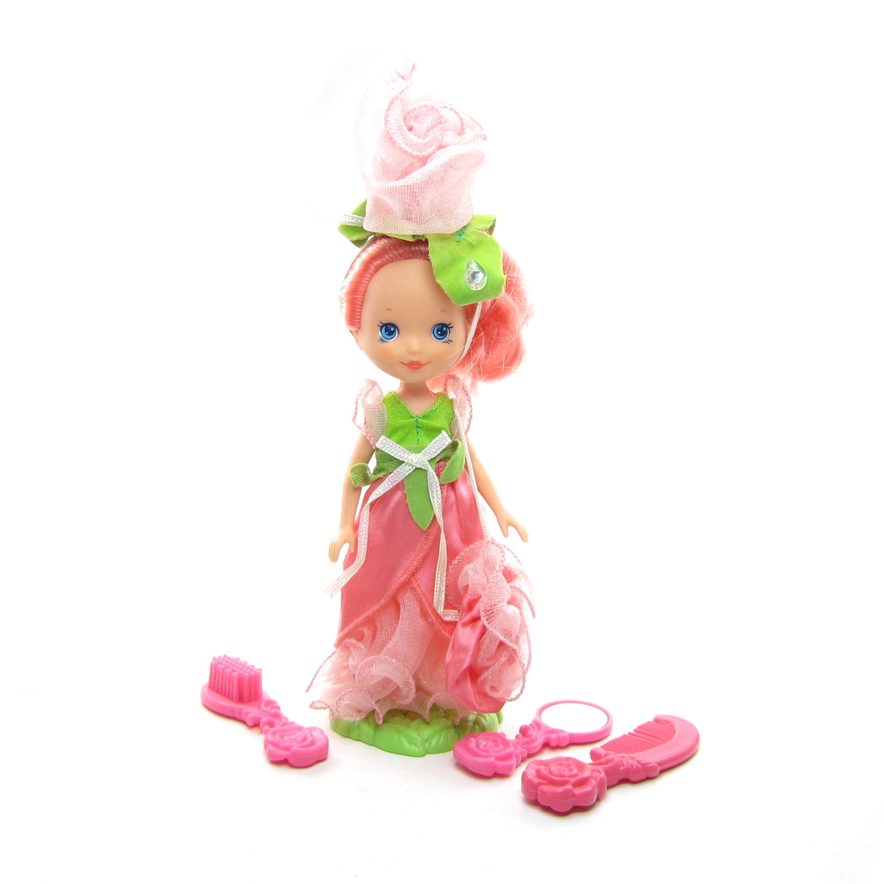 Rose Petal Place Doll with Hat, Purse, Doll Stand, Comb, Brush & Mirro | Brown Eyed Rose Rose Petal Place Doll with Hat, Purse, Doll Stand, Comb, Brush & Mirro | Brown Eyed Rose