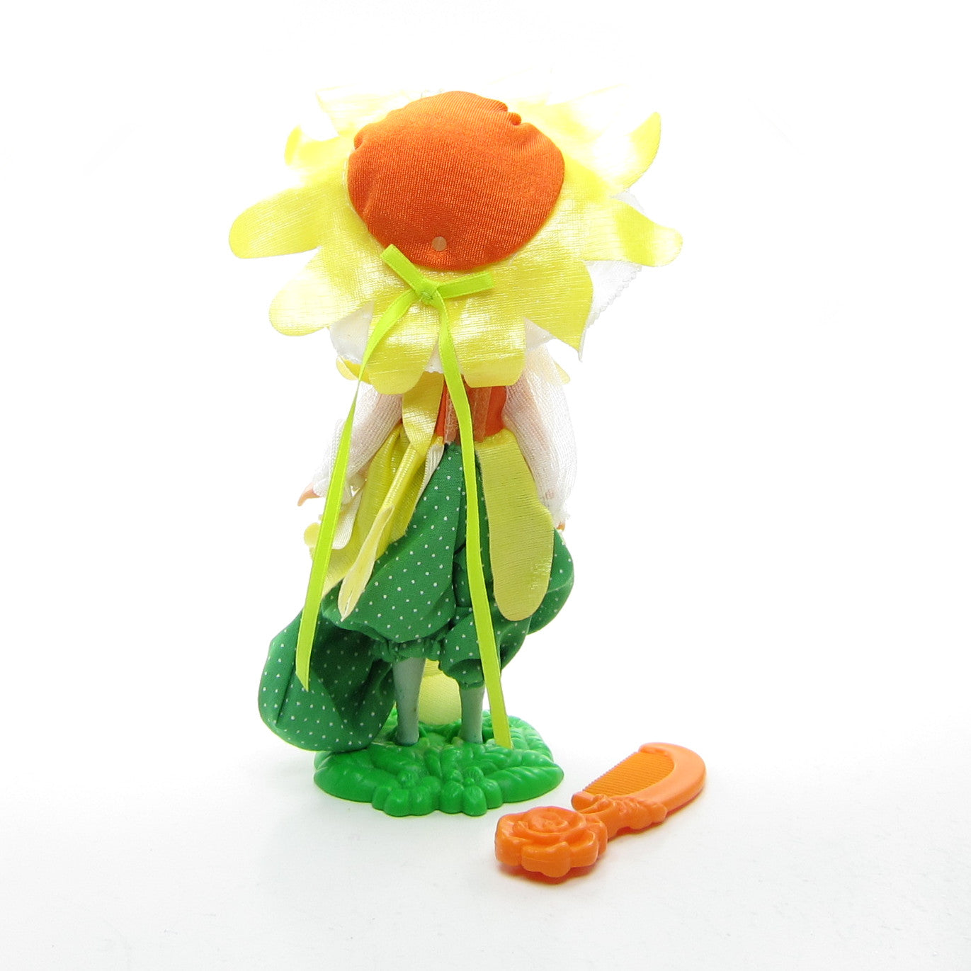 Sunny Sunflower Vintage Rose Petal Place Doll with Purse, Doll Stand, | Brown Eyed Rose Sunny Sunflower Vintage Rose Petal Place Doll with Purse, Doll Stand, | Brown Eyed Rose