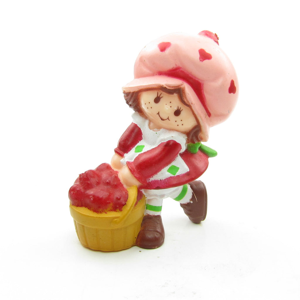 Strawberry Shortcake with a Bushel Basket Miniature Figurine