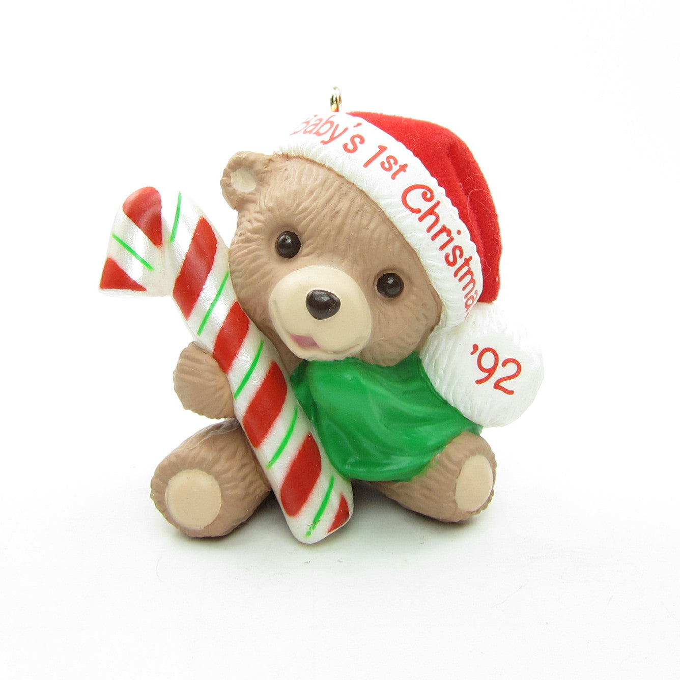 Baby s First Christmas 1992 Hallmark Teddy Bear Candy Cane Christmas O baby-s-first-christmas-1992-hallmark-teddy-bear-candy-cane-christmas-o
