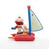 Strawberry Shortcake with Custard on a Sailboat miniature figurine set