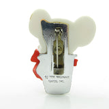 Hallmark pin with white mouse in silver thimble