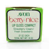 Avon Berry Nice lip gloss compact with Strawberry Cream and Fresh Strawberry