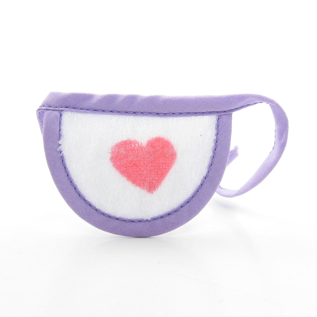 My Little Pony G1 Baby Ponies Bib - Purple with Pink Heart