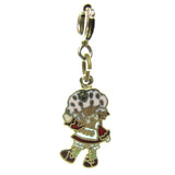 Gold vintage Strawberry Shortcake charm for charm bracelet